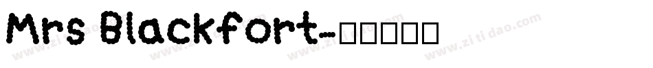 Mrs Blackfort字体转换